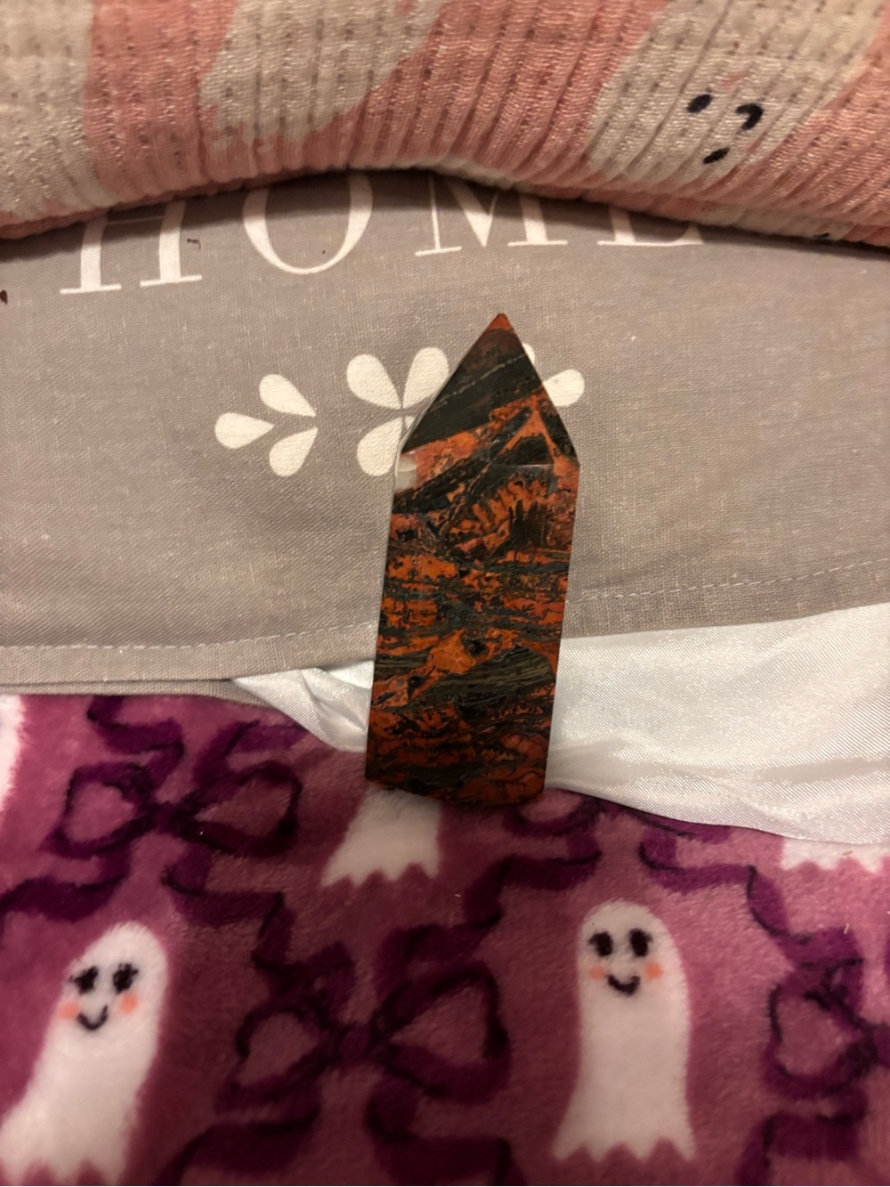 Red and Black Jasper Point Decorative Accent